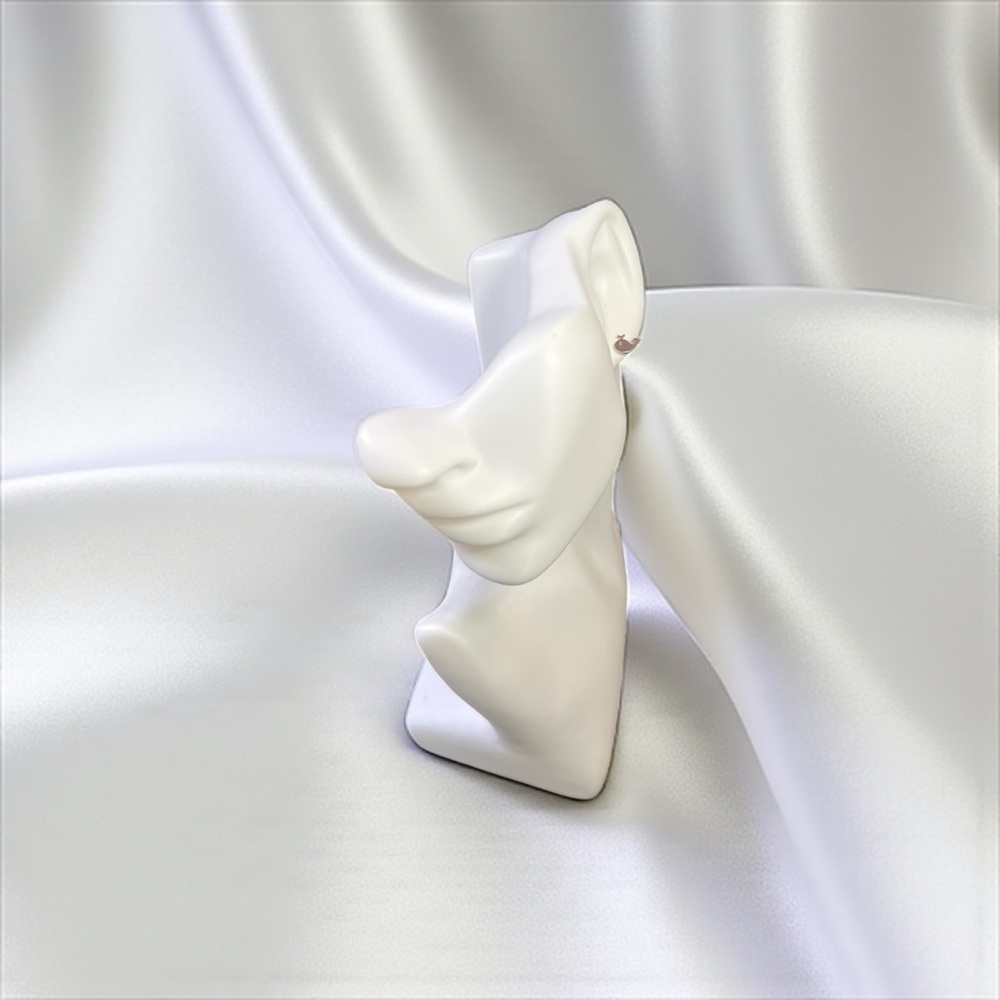 Beautiful Rose Gold Whale Shaped Stud Earrings - NWOT - Picture 6 of 8